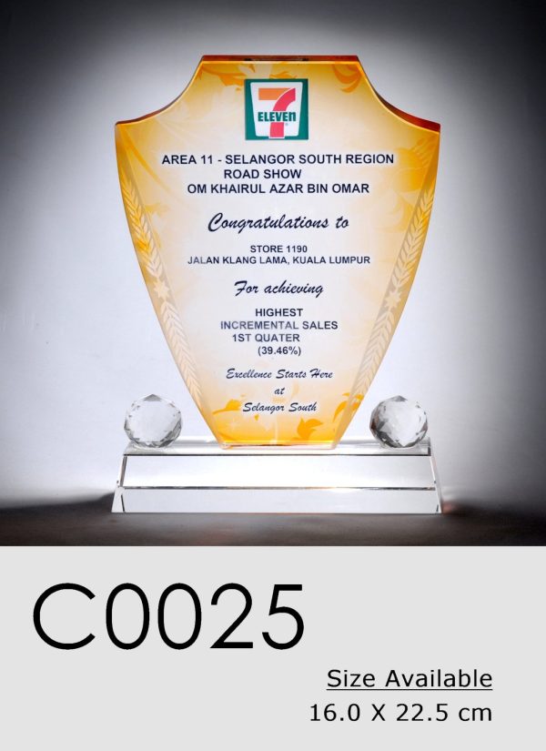 C0025 Crystal Plaque