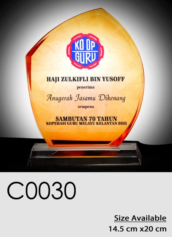 C0030 Crystal Plaque