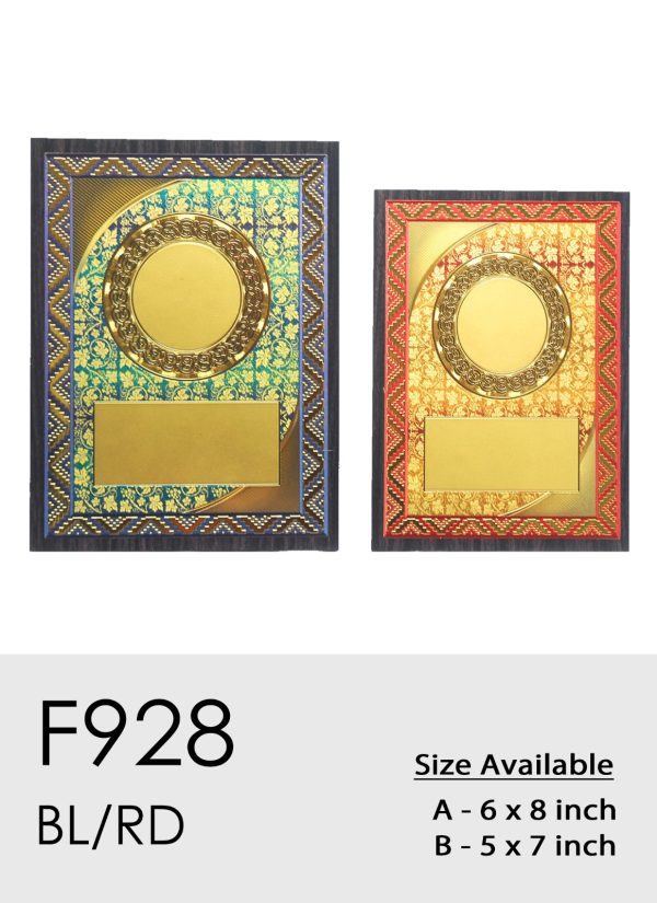 F928 Plaque - Wood Plaque