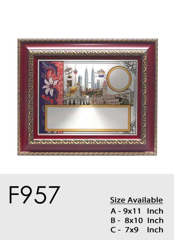 F957 Exclusive Premium Affordable Wooden Frame Plaque Malaysia