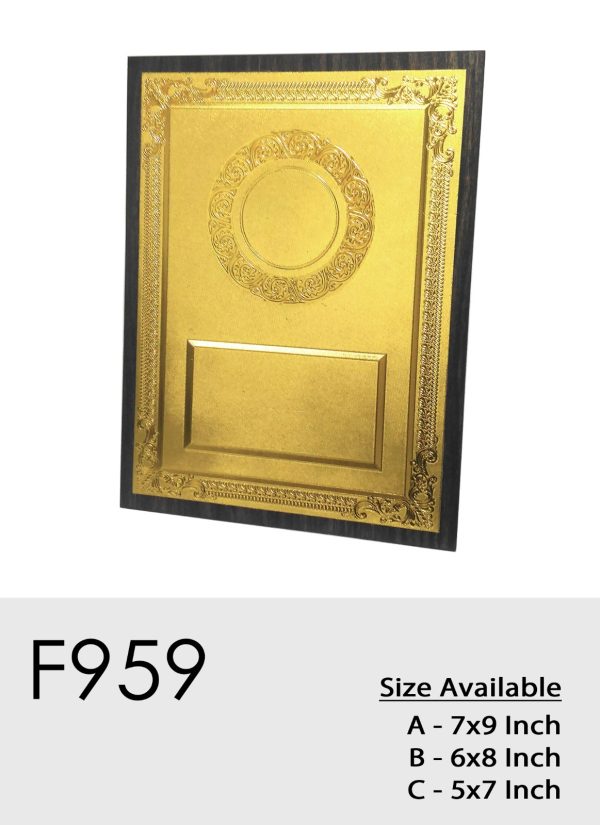 F959 Exclusive Premium Affordable Wooden Wood Sticker Gold Plaque Malaysia