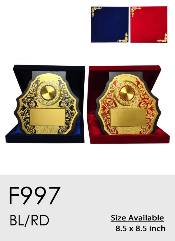 F997 Exclusive Premium Affordable Gold Sticker Velvet Box Malaysia