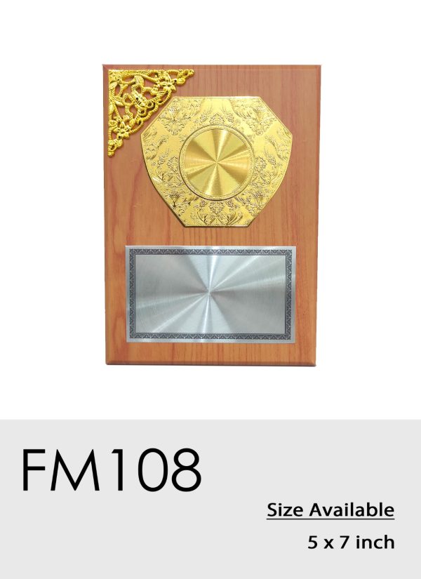FM108 Plaque - Wood Plaque